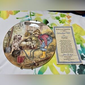 Royal Worcester Crown Ware England Saturdays Child